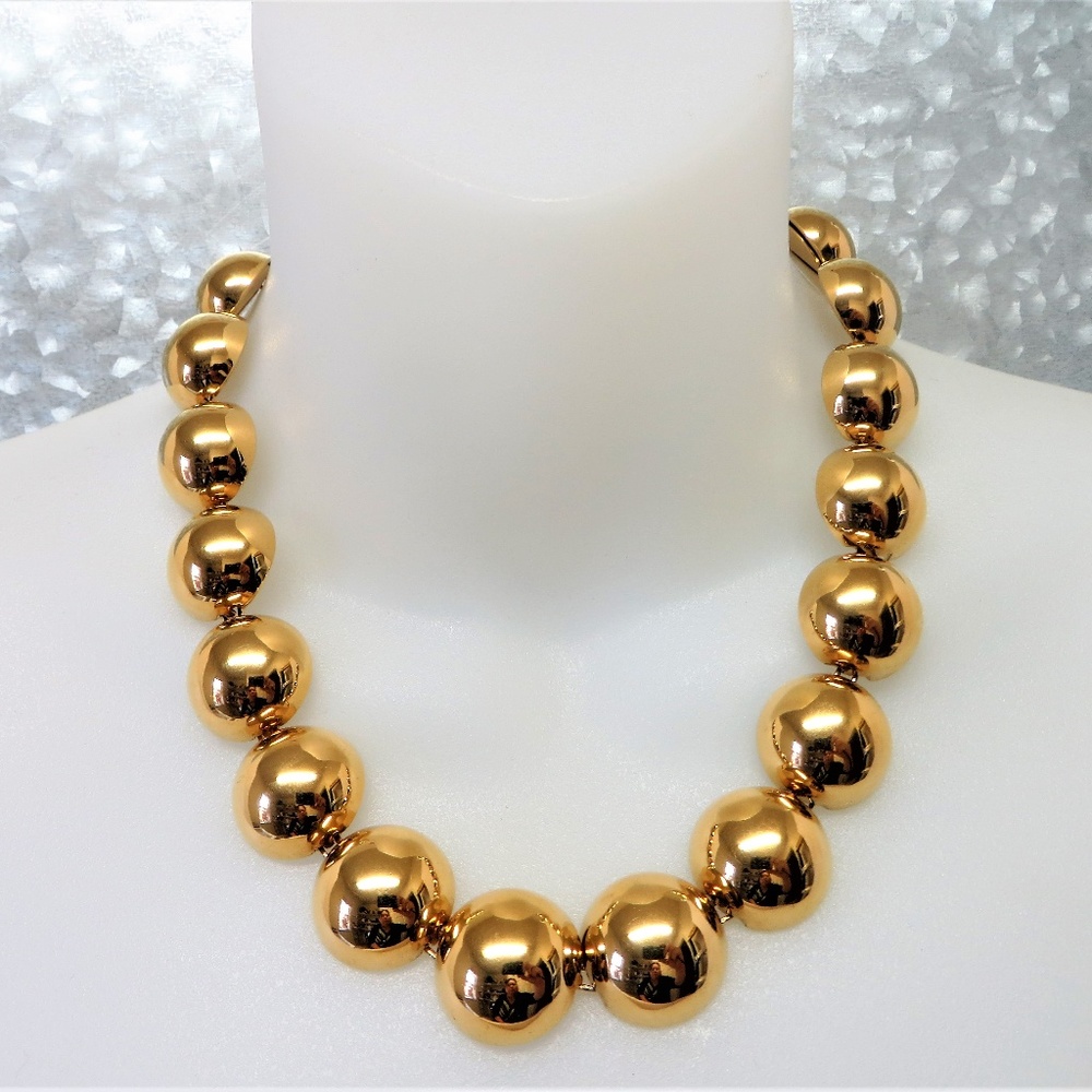 Unique bold chunky glam bling statement necklace